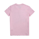 KENZO Women Pink Print Tiger Head Round Neck Short Sleeve T-Shirt