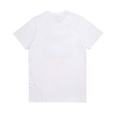 KENZO Men White Blue Tiger Print Round Neck Short Sleeve T-Shirt