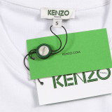 KENZO Men White Print Eye Round Neck Short Sleeve T-Shirt