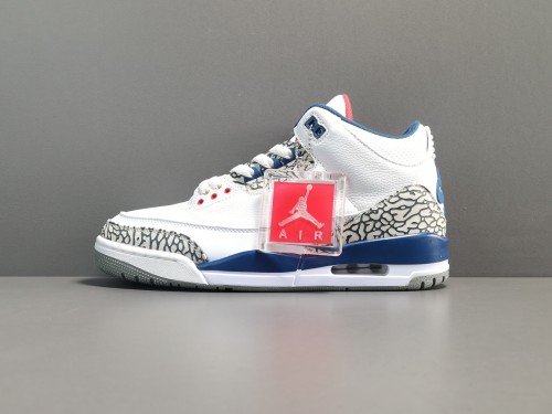 Air Jordan 3 Retro True Blue （2016）Vintage Basketball Shoes 854262-106