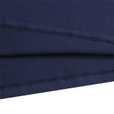 KENZO Men Women Dark Blue Tiger Print Round Neck Short Sleeve T-Shirt