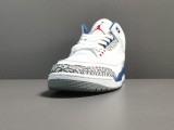 Air Jordan 3 Retro True Blue （2016）Vintage Basketball Shoes 854262-106