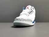 Air Jordan 3 Retro True Blue （2016）Vintage Basketball Shoes 854262-106
