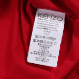 KENZO Women Red Big Eyes Round Neck Short Sleeve T-Shirt