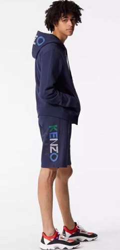 Kenzo Men Print Logo Fashion Casual Sports Shorts Royal Blue