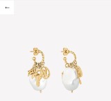Louis Vuitton Fashion Multi Flower Key Pearl Earrings