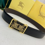 Burberry Double Sided First Layer Cowhide Belt 3.8cm