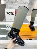 Louis Vuitton LV Women Sheepskin flat Boots Military Boots