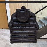 Moncler Unisex Liriope Oblique Zipper Side Zipper Hooded Down Jacket