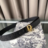 Dior Classic Aphabet Cloth Jacquard Embroidery CD Buckle Belt 3.5CM