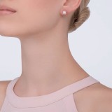 Cartier Pearl Horn Logo Stud Earrings