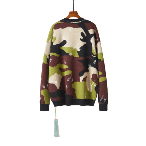 OFF White Men's New Fashion Camouflage Print Sweater