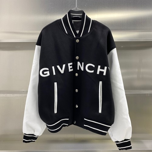 Givenchy Unisex Fashion Marshmallow Flight Jacket Baseball Uniform Flight Jacket