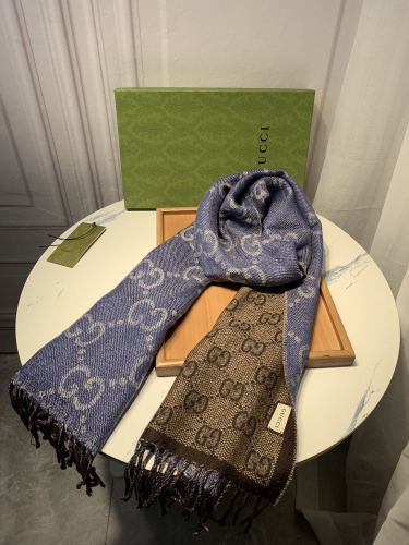 Gucci Autumn Winter New Style Jacquard Double Sided Scarf Size: 34*194cm