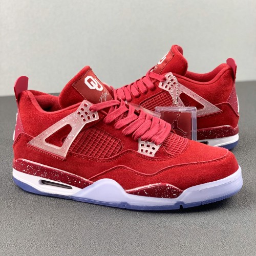 Air Jordan 4 Oklahoma Family And Friends Limited Red