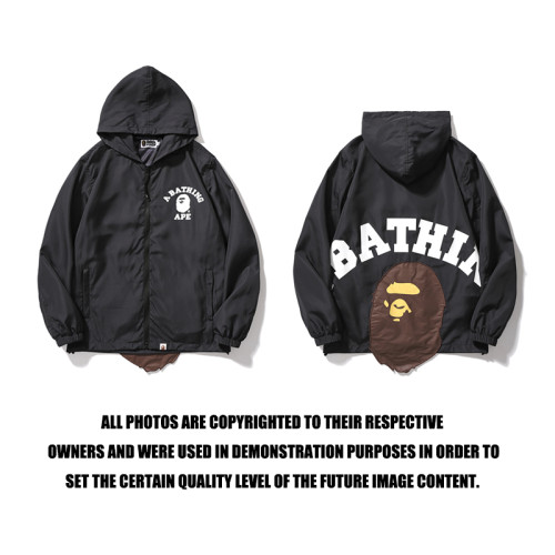 BAPE/A/Bathing Ape Men BAPE Trench Coat Great Ape Head Monogrammed Jacket