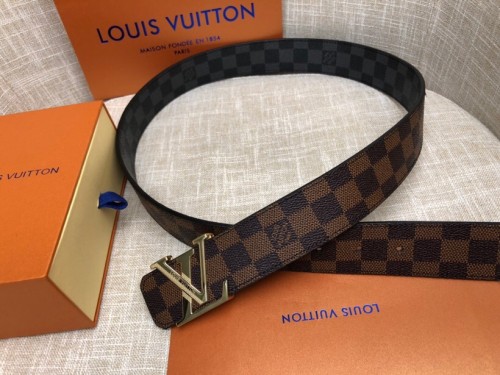 Louis Vuitton New Check Pattern Double Belt 4.0cm