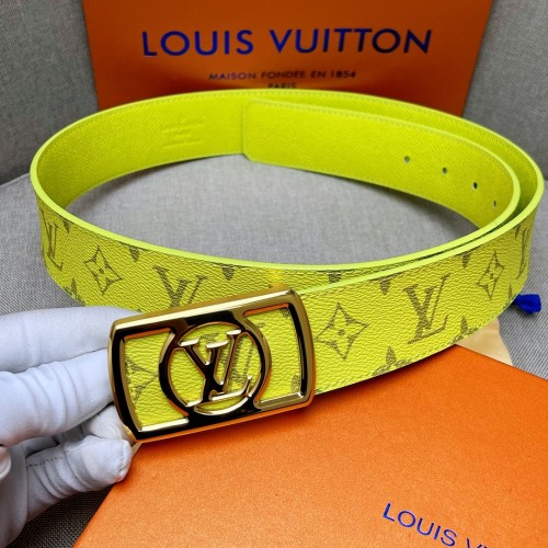 Louis Vuitton Classic Presbyopia Print LV Logo Belt 4.0cm