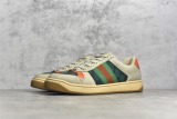 Gucci Unisex Distressed Screener sneaker GG Casual Shoes