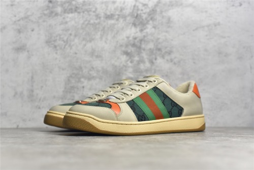 Gucci Unisex Distressed Screener sneaker GG Casual Shoes