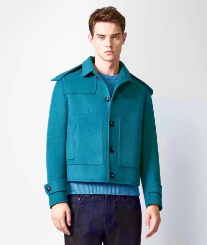 Hermes Classic Removable Hood Double-Sided Cashmere Woolen Jacket Coat
