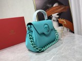 Versace LaMedusa Clutch Messenger Bag Blue Size 26-12-20CM