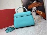 Versace LaMedusa Clutch Messenger Bag Blue Size 26-12-20CM