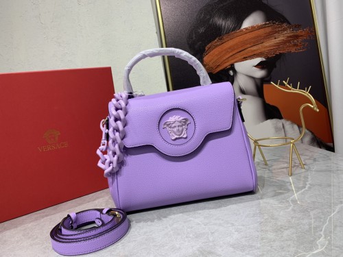 Versace LaMedusa Clutch Messenger Bag Purple Size 26-12-20CM
