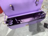 Versace LaMedusa Clutch Messenger Bag Purple Size 26-12-20CM