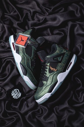Air Jordan 4  Green Laser  Men Basketball Sneakers Shoes