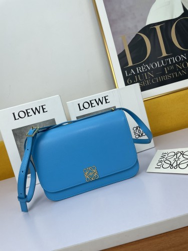 Loewe Classic Goya Crossbody Bag Blue Size: 22.5*15.5*6cm