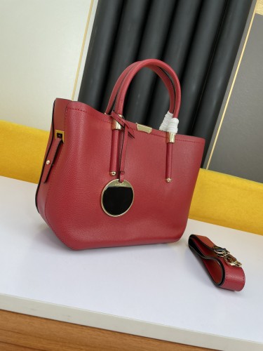 BVLGARI Fashion Handbag Mother Child Bag Red Size: 32-22-12cm