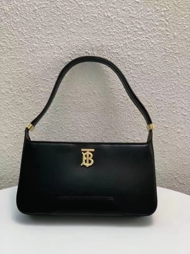 Burberry Fashion Simple Letter Logo Underarm Bag Black Size 25*15*5