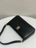 Burberry Fashion Simple Letter Logo Underarm Bag Black Size 25*15*5