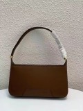 Burberry Fashion Simple Letter Logo Underarm Bag Khaki Size 25*15*5