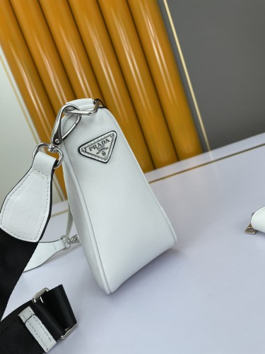 Prada Triangle Mini Handbag White Size: 26*10*13cm