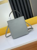 Prada Double Saffiano Hand Messenger Bag Gray Size: 23*13*22 cm
