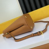 Prada Double Saffiano Hand Messenger Bag Brown Size: 23*13*22 cm