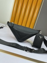Prada Triangle Mini Handbag Black Size: 26*10*13cm