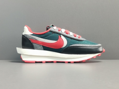 Sacai x Nike LDWaffle Midnight Spruce and University Red DJ4877-300