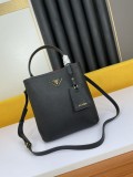 Prada Double Saffiano Hand Messenger Bag Black Size: 23*13*22 cm