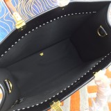 Fendi Medium Snakeskin Logo Sunshine Tote Bag Black Size:35x17x31cm