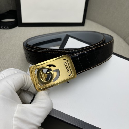 Gucci Double Sided Stainless Steel Logo Buckle Belt 3.5cm