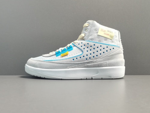 Union LA x Nike x Air Jordan 2 Grey Fog Men Vintage Basketball Shoes