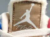 Air Jordan 4 Where Things Are Women Khaki Lamb Vintage Basketball Shoes