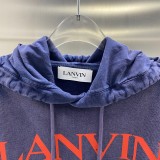 Lanvin x Gallery Dept.Co-Branded Unisex Ink Splash Graffiti Letter Logo Classic Hoodie Sweatshirt