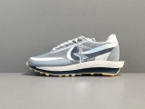 CLOT x Sacai x NiKe  LDWaffle＂Cool Grey＂Sports Casual Sneakers