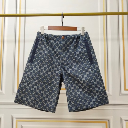 Gucci Denim Series Retro Leather Buttons Denim Shorts Casual Pants
