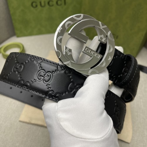Gucci Stainless Steel Buckle Belt Width:3.8
