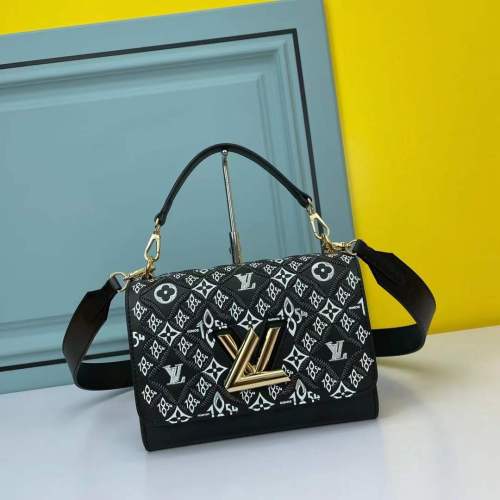 Louis Vuitton Embroidered Calfskin Bag Size:23 x 17 x 9.5cm